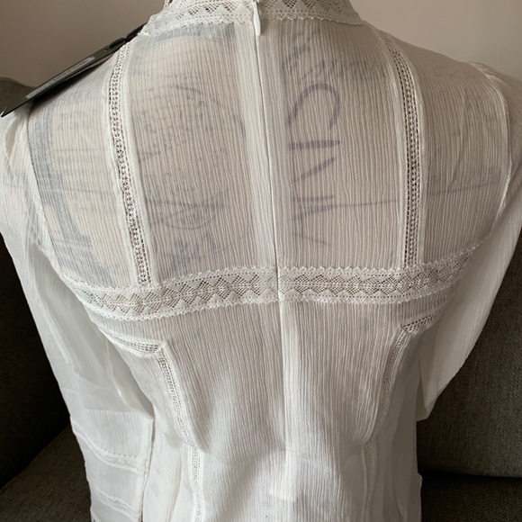 NWT AllSaints Gorgeous White Blouse 2 - Picture 4 of 6